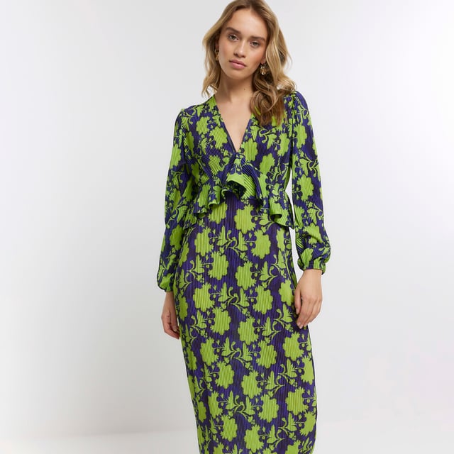 Plisse dress river island top