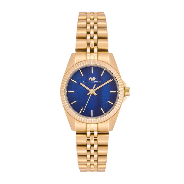 Are you looking for a watch that connects the timeless look with the values ??of the old watchmaker's art? Then this timepiece of the Rhodenwald & Sons label is a good choice. The watch manufacturer creates stylish and sustainable masterpieces for all generations: the women's model convinces with a tidy dial made of mother-of-pearl, delicate barnities, obélisque devices and a grooved bezel. The satined stainless steel case with IP finishing in yellow gold and a tuned link bracelet made of stainless steel fit harmoniously into the design concept. A precise quartz clock, a screwed housing floor and water resistance up to 5 ATM complete the premium equipment.