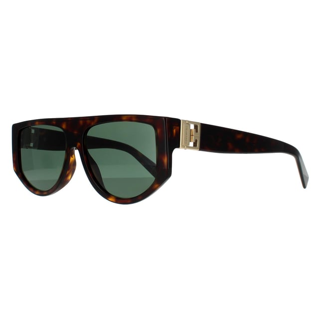 Las gafas Givenchy Rectangle para mujer en Havana Verde GV7156/S presentan un diseño rectangular contemporáneo, confeccionado en acetato grueso con la marca Givenchy a lo largo de las patillas.