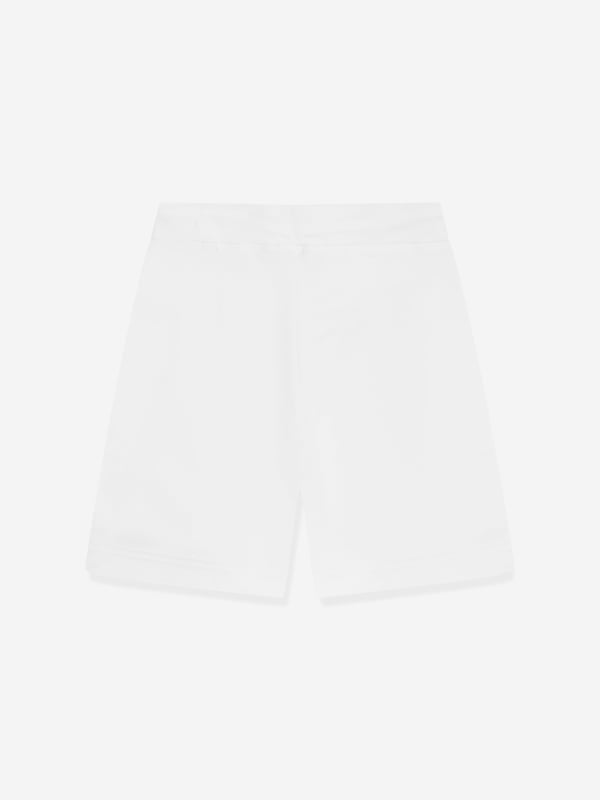 An absolute luxury staple for your kids' SS2024 wardrobe, presenting the Kids Logo Shorts in White, superbly crafted by dsquared2_kids.  Exclusive Design: These shorts carry the chic and minimalist designer logo, rendering a contemporary, vogue appeal. Supreme Comfort: Engineered from high-quality fabric, ensuring unrivalled comfort and durability for your children's everyday endeavors. Unisex Appeal: Perfectly suitable for both boys and girls, these white logo shorts bring an elegant upgrade to your kids' wardrobe.Be the first to snag these highly coveted dsquared2_kids Logo Shorts in white. Invest in luxury that spells effortless style for your children!