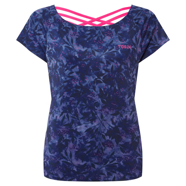 Made to keep you cool as you move, our Halsam is a lightweight, breathable technical top for women. The supersoft, quick-wicking fabric moves moisture away from your skin, so you never feel damp and clammy. Team with leggings and put Halsam's 4-way stretch construction to the test as you limber up at pilates, feel the burn at zumba, or stretch it out at yoga. Cut to flatter every shape and size, the gently curving hemline is slightly longer at the back for extra coverage and a more confident workout. Featuring raglan short sleeves and gorgeous crossover strap detailing at the back, Halsam effortlessly takes you from the yoga studio to coffee with your friends in style. Beautifully finished by our team in West Yorkshire where this performance top was designed, a discreet TOG24 logo printed on the chest underlines our ethos of 'Truth Over Glory'.