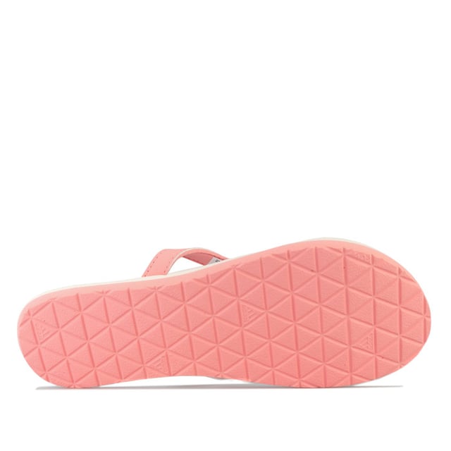Women's adidas Eezay Flip Flops in Pink white Womens adidas Eezay Flip Flops in glow pink - cloud white.- Slip-on design.- Slim straps with toe thong.- Lightweight EVA midsole and outsole.- adidas linear branding to strap.- 3-Stripes branding on footbed.- Synthetic upper Synthetic lining Synthetic sole.- Ref: EG2035