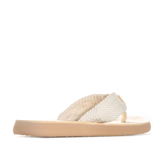 Rocket Dog Ladies Beach Sunset Webbing Flip Flop Double Cream Non Safety | UK