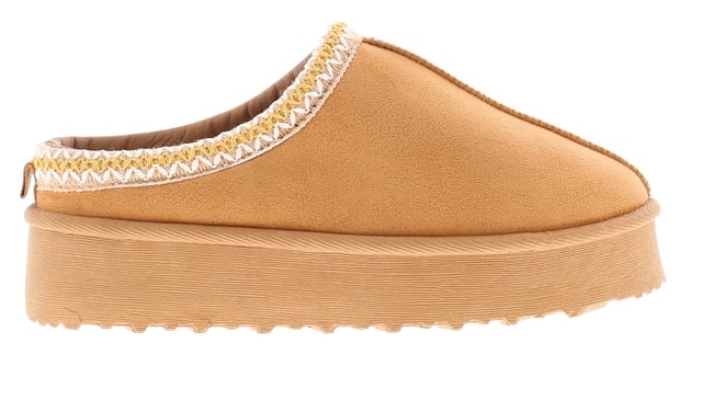 Krush Womens Chunky Shoes Platform Faux Fur Lined Braidley Slip On