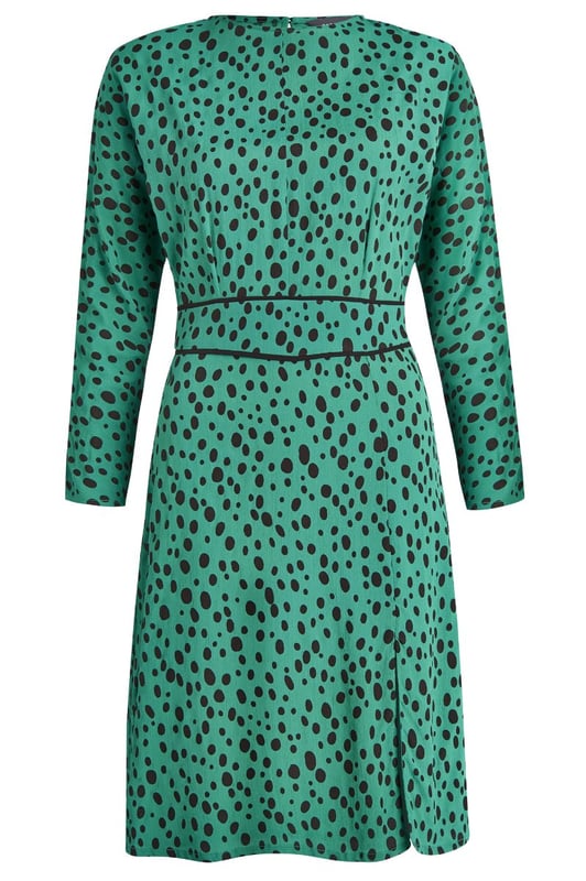 slim fit dress slacks Green 1950s Polka Dot Lace Binding Dress main image 0
