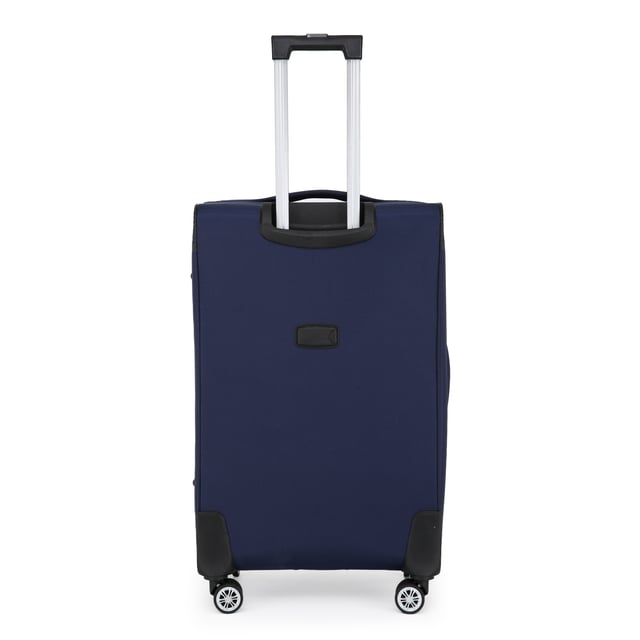 Upgrade uw reisbenodigdheden met de 8-wiel lichtgewicht marineblauwe koffers, ontworpen voor stijl, duurzaamheid en bruikbaarheid. Deze soft-shell bagageset is gemaakt van hoogwaardig nylon en biedt een strak uiterlijk en uitzonderlijke prestaties voor al uw reizen. Kenmerken: Lichtgewicht nylon materiaal: Duurzaam maar lichtgewicht, waardoor het gemakkelijk te hanteren is en langdurig gebruik garandeert. Soft-Shell ontwerp: Biedt flexibiliteit en veerkracht om schokken tijdens het reizen te absorberen. Veilig TSA-slot: Houdt uw bezittingen veilig en TSA-conform voor naadloze veiligheidscontroles op de luchthaven. 4X dubbele wielen met 360° mobiliteit: Zorgt voor moeiteloze manoeuvreerbaarheid over verschillende oppervlakken. Ergonomische telescopische handgreep: Ontworpen voor comfort en eenvoudige bediening. Georganiseerd interieur: Inclusief spanriemen, compartimenten met rits en gaasverdelers voor probleemloos inpakken. Beschikbare maten en specificaties: Cabine: Afmetingen: 36,5 x 23,5 x 58 cm Gewicht: 2,50 kg Capaciteit: 43L Medium: Afmetingen: 42 x 26 x 67 cm Gewicht: 3,40 kg Capaciteit: 64L Groot: Afmetingen: 48 x 30 x 76 cm Gewicht: 4,30 kg Capaciteit: 98L Deze veelzijdige koffers zijn perfect voor alle soorten reizen, of het nu een korte reis of een langere vakantie is. Het strakke zwarte ontwerp zorgt voor tijdloze elegantie, terwijl de lichtgewicht constructie en geavanceerde functies ongeëvenaard gemak bieden. - Let op: Selecteer de gewenste maat. Maten worden afzonderlijk verkocht, niet in sets.