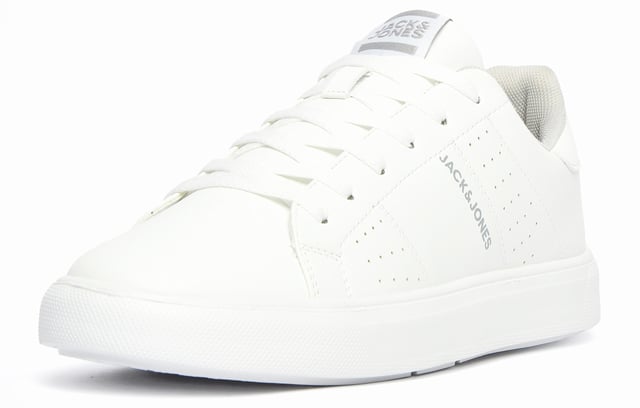 Jack & Jones Sneakers Ealing Wit Heren sneakers van het merk Jack & Jones. De schoen is gemaakt van hoogwaardig synthetisch leer. Merk: Jack & JonesModelnaam: EalingCategorie: heren schoenenMaterialen: synthetisch leerKleur: wit