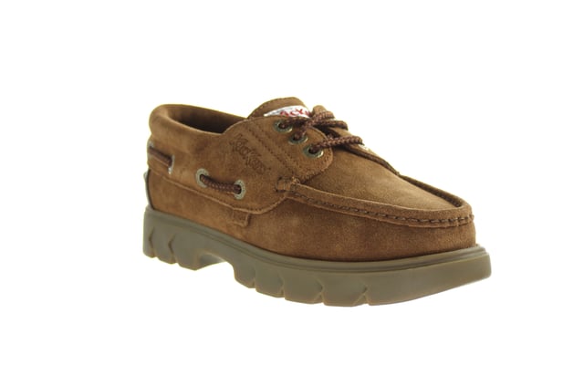 Patadas Lennon Slip-on Brown Suede cuero zapatos para hombre 1-15762