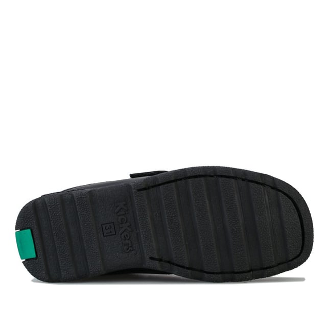 Children Boys Kickers Fragma Lo Strap Leather Shoes in Black <BR>- Hook and loop strap fastening <BR>- Padded collar <BR>- Iconic red and green branded tabs to sides <BR>- Smooth leather upper <BR>- Embossed branding <BR>- Leather Upper  Textile Lining  Synthetic Upper <BR>- Ref: 114862