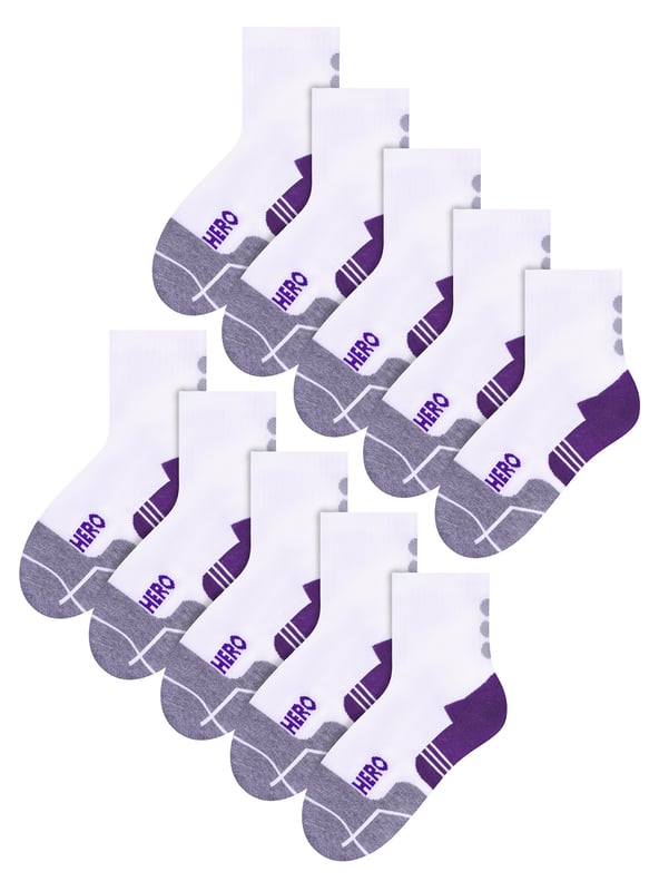 You're not just getting a pair of socks. You're getting a pair of cool, comfortable socks that are ideal for all their sporting activities and come in a big 10 pair value pack which makes them great value for money while stocking up that sock drawer. These socks are made from super soft cotton rich fibres that will keep your child's feet comfy and cool. They are not only soft but very comfortable as well making them perfectly designed for any activity, this is ideal for your child to ensure less irritation and more comfort. These socks come in 4 different styles, all in a white colour with different patterns. These cool and funky patterns that will make him feel like the coolest kid in the playground and on the pitch! With 10 pairs of socks in each pack, you can be sure they’ll have plenty to last them each day, keeping his toes warm and comfy all year round. These socks are made from: 62% Cotton, 27% Polyamide, 7% Polypropylene, 4% Elastane, come in over 4 patterned styles and patterns and come in 3 sizes: 3-4 Years, 5-6 Years & 7-10 Years. They are Machine Washable.