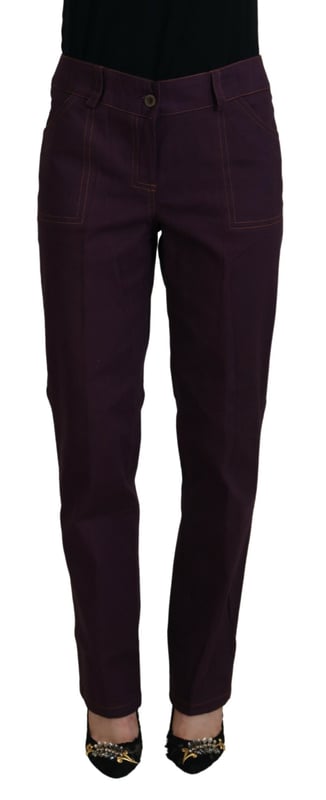 Brand: BENCIVENGA
  Condition: New with tags
  Style: Tapered Pants
  Material: 95% Cotton 5% Elastane
  Color: Purple
  Logo details
  Made in Italy
  Gender: Women
Material: 95% Cotton 5% Elastane
