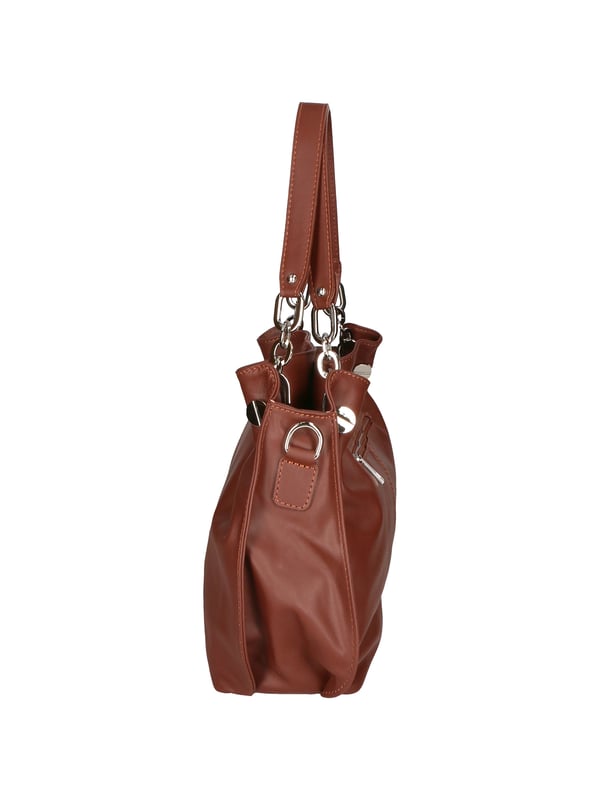 Bolso bandolera para mujer. El cierre es con cremallera. Los bolsillos internos son uno con cremallera. Los bolsillos externos son uno en la espalda con cremallera. La bandolera es ajustable y extraíble en piel. El mango es de cuero. Hay dos compartimentos internos. El material exterior es piel auténtica sauvage. Internamente está forrado en tejido 70% algodón - 30% seda. Medidas: 38x30x12 cm. Hecho en Italia