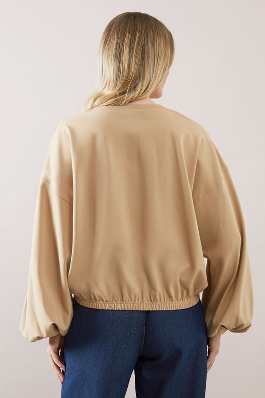 Bubble Hem Jersey Top Co-ord