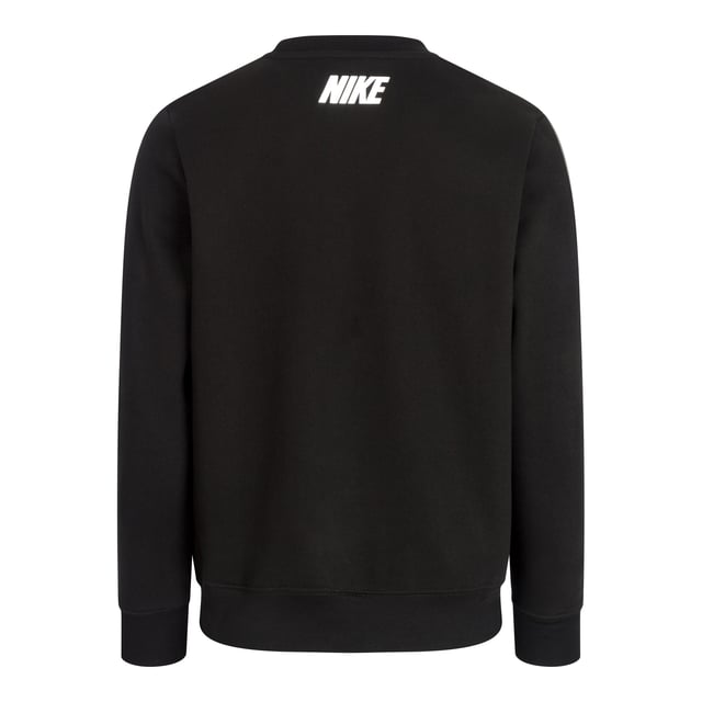 Nike repeat pack logo taping best sale crew neck sweat in black