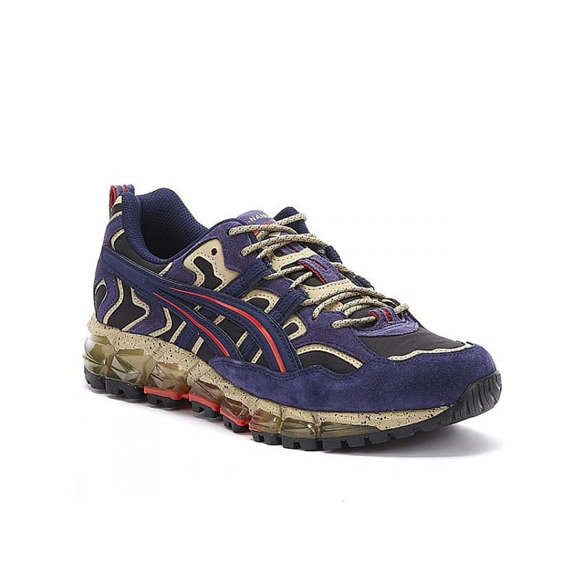 ASICS × GmbHGELNandi 360ゲルナンディパープル × ブルー Asics Gel-Nandi 360 Mens Purple Trainers