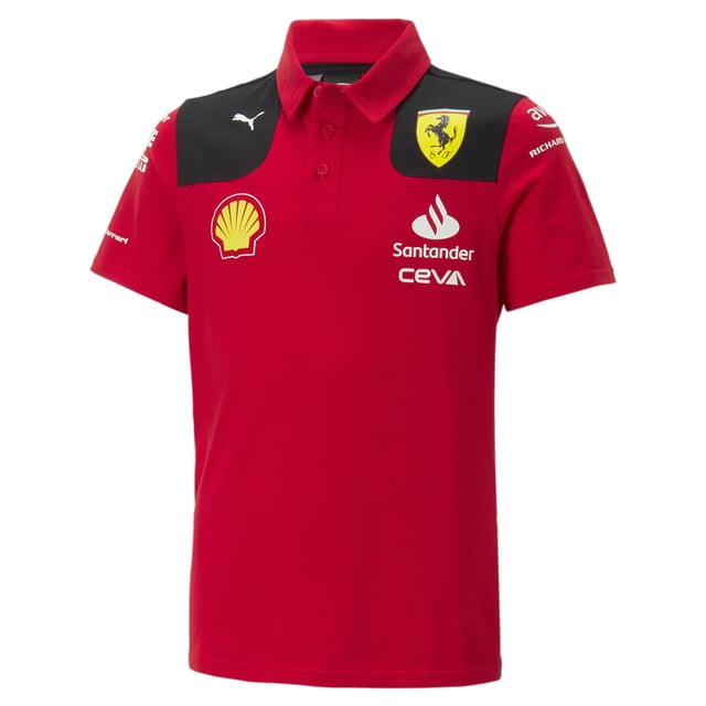 PUMA Childrens Unisex Scuderia Ferrari 2023 Team Replica Polo