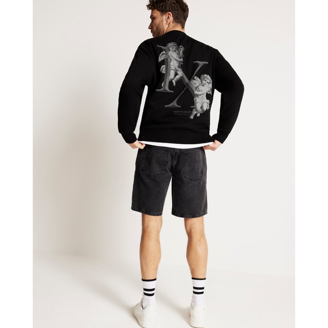 River island mens denim shorts discount