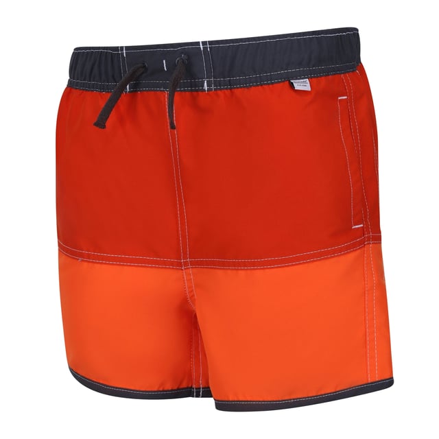 100% Polyester. Fabric: Microfibre. Design: Colour Block, Logo. Pockets: 2 Side Pockets, 1 Back Pocket. Fastening: Pull-On. Fabric Technology: Hardwearing, Quick Dry, Soft. Waistline: Drawcord, Elasticated. Sustainability: Made from Recycled Materials.
