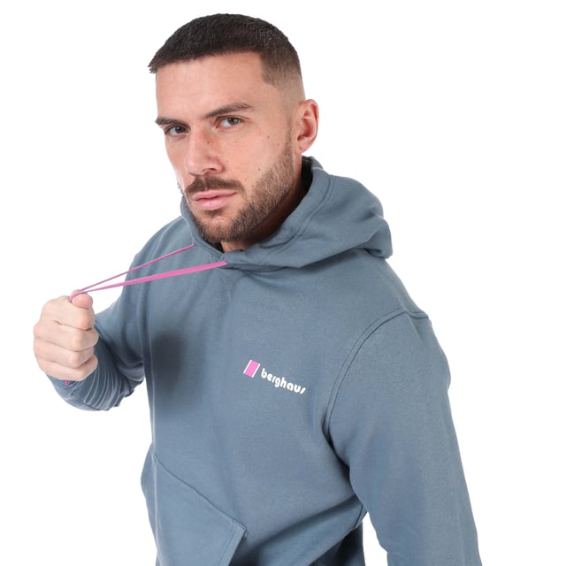 Men s Berghaus Heritage Small Logo Hoody in Dark Blue