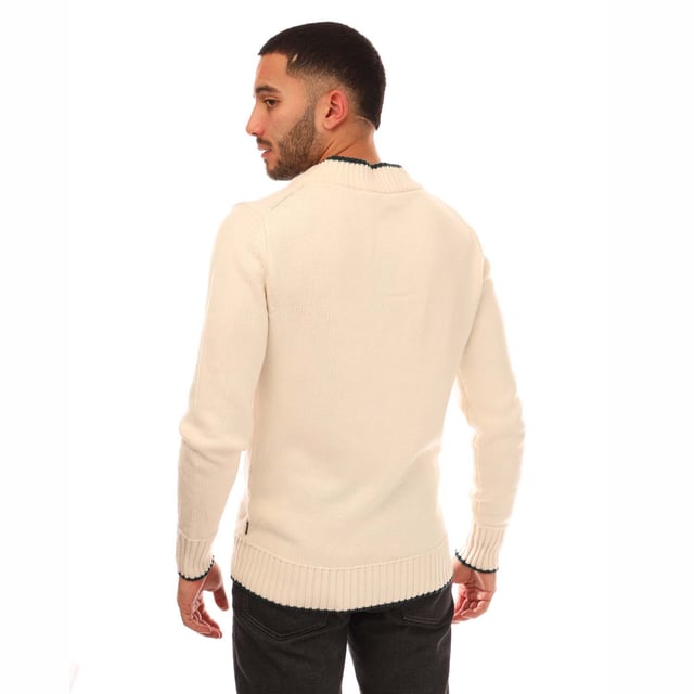 Mens Boss Marzio Sweater in white.- Ribbed V-Neck.- Ribbed cuffs and hem.- Regular fit.- 100% Virgin Wool.- Ref: 50478609118