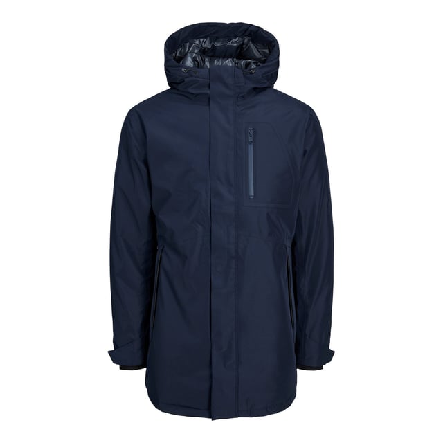 Chaqueta parka JJswing para hombre de la marca Jack & Jones. La chaqueta está hecha de poliéster de alta calidad.  Marca: Jack & JonesNombre del modelo: JJswing ParkaCategoría: abrigo de invierno para hombreMateriales: poliésterColor: azul.