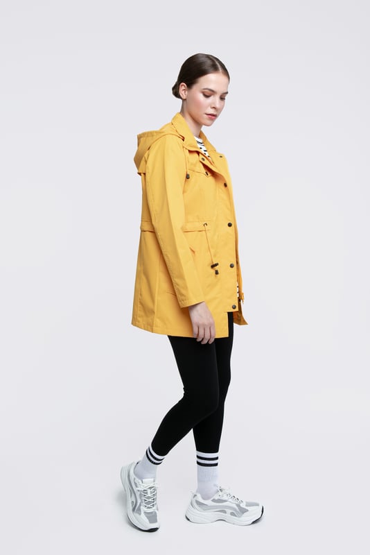 Elle Festival Short Parka in Yellow