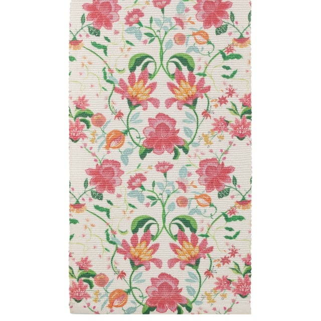 Transform your dining experience with the Claudia Indoor/Outdoor Table Runners, an exquisite blend of nature and refinement. Designed for those who cherish the elegance of print and pattern, Claudia showcases a digitally printed, hand-painted floral design that intertwines to create a vibrant tapestry. Its lightweight, foldable design ensures effortless transport, while the water-resistant, UV-resistant, and machine washable fabric promises enduring beauty, whether indoors or in the garden. A blue heritage striped trim adds a touch of classic sophistication, making Claudia the ideal choice for adding organic charm to any setting, all while reflecting your appreciation for the natural world. Size: 230 cm x 35 cm