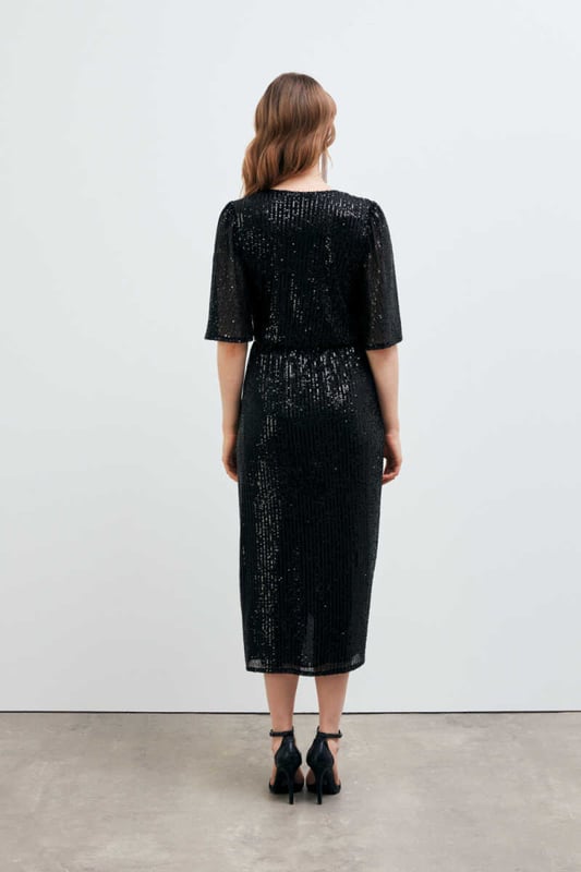baggy sequin dress Bustier Flare Sequin Dress with Sweetheart Neckline, Very Peri