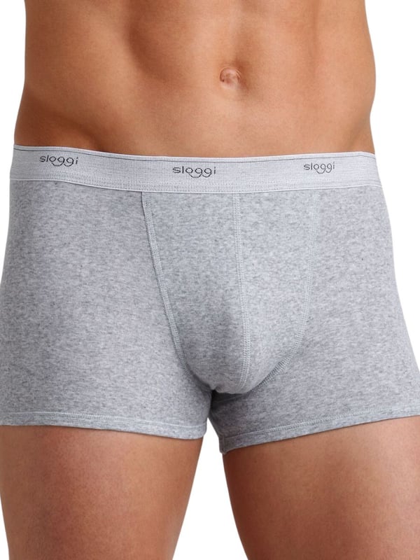 Sloggi Mens Basic Shorts C2P. Pack of 2. Cotton rich underwear with an elasticated waistband and terry lining. This product is machine washable.