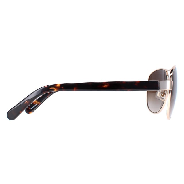Kate Spade Aviator Womens Gold Havana Brown Gradient Dalia 2/S  Sunglasses are a stylish aviator frame, crafted from high-quality metal, ensuring durability and a comfortable fit. The Kate Spade logo features on the slender temples for brand authenticity.