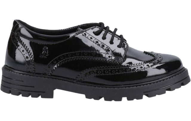 The Maxine Shoe blends style and durability with a real leather upper and a breathable textile lining for all-day comfort. Its padded collar ensures a secure fit, while the lace-up fastening keeps feet snug. The treaded outsole offers excellent grip with every step, and the Micro-Fresh lining helps keep feet fresh. With a hardwearing design and a 2.5cm heel, the Maxine Shoe is the perfect combination of fashion and functionality.- Patent leather upper
- Breathable textile Micro-fresh lining
- Lace-up closure
- Treaded outsole
- Hush Puppies branding
