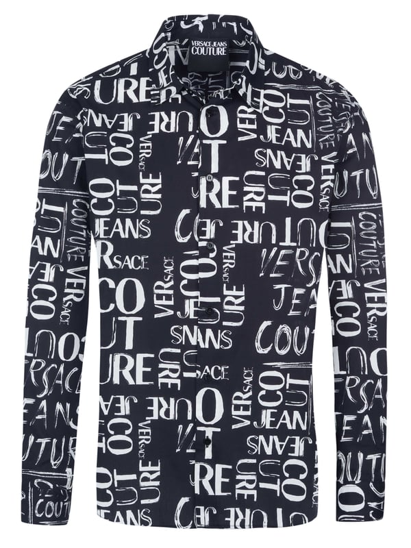 100% algodón; camisa Versace Jeans Couture;  Modelo: 74GAL2R2NS210 899;  Mano de obra de alta calidad;  100% algodón suave;  ajuste regular;  cuello clásico;  fila de botones, manga larga;  Detalles del logotipo de Versace Jeans Couture