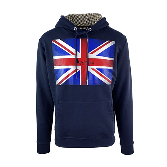 Aquascutum hoodie navy sales