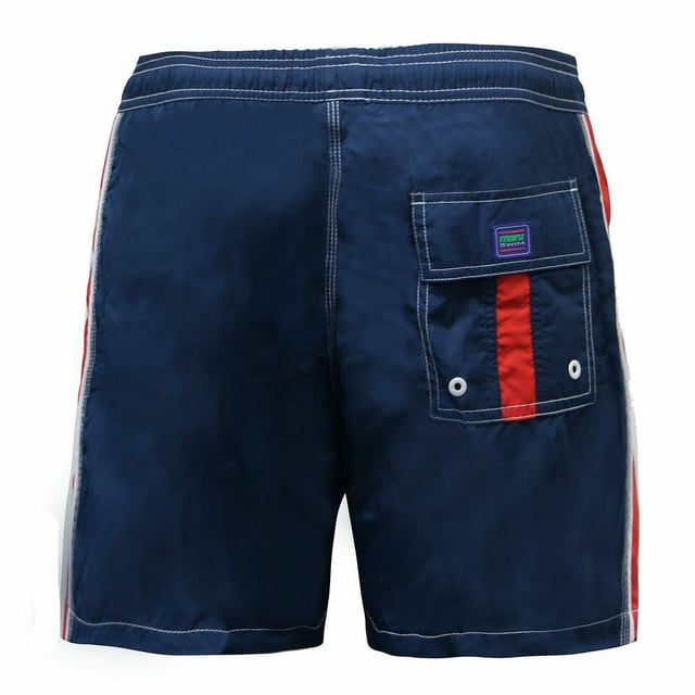 Maru Stretch Waist Bottoms Navy Blue Mens 14" Swimming Shorts MS4396