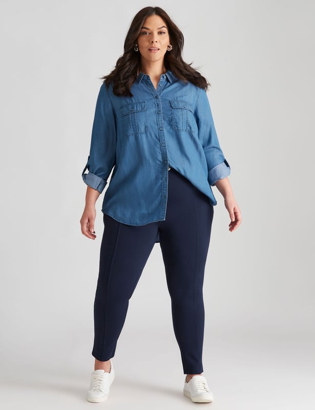 Plus sales ponte pants