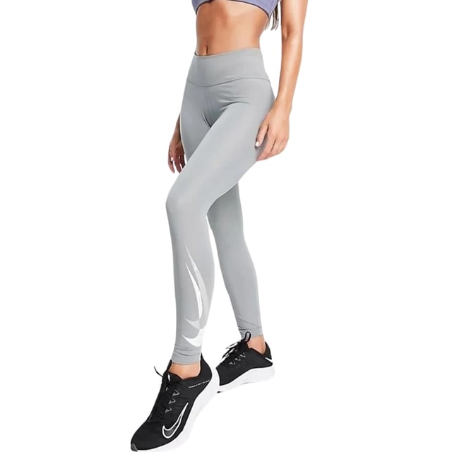 Nike grijze activewear, yogabroek, merklogo, 100% polyester, stijlcode: DV7253 073