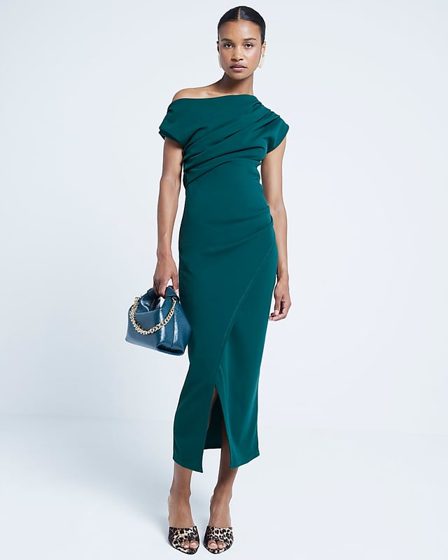 green emerald velvet dress Rent River Island Lime Green Satin Long Sleeve Mini Dress