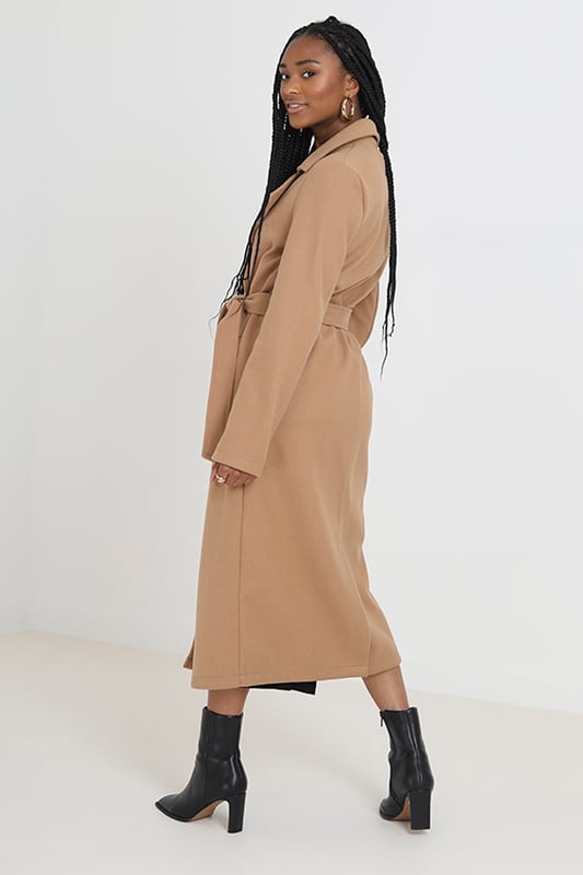 Camel coat maxi top