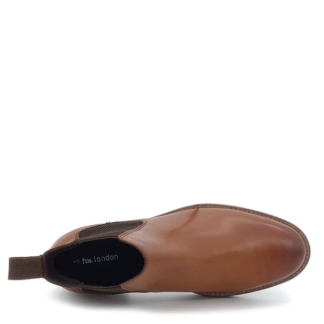 Brand new from HX London the Hampton is part of a new range of cleated sole footwear. This chelsea boot features a genuine high quality and soft tan brown, greasy brown or black leather upper and textile lining.  Grab your self a pair now as we only have a limited stock of these fantastic boots. Please see our store for the Lace up shoe, lace up boot and Chelsea boot from the same range.