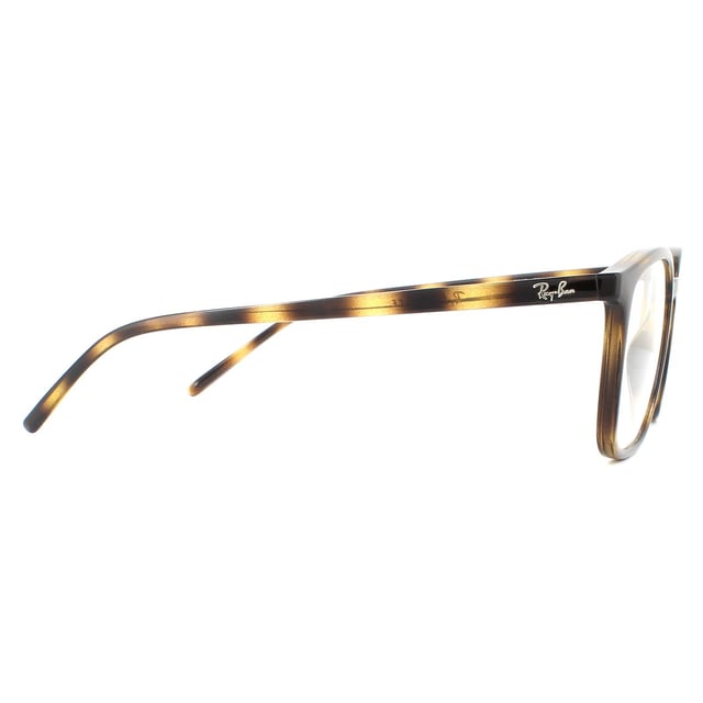Ray-Ban Glasses Frames RX7185 2012 Havana  Men Women are made of plastic with a square shaped frame and are unisex