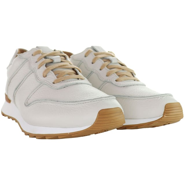 Clarks mens white hot sale trainers