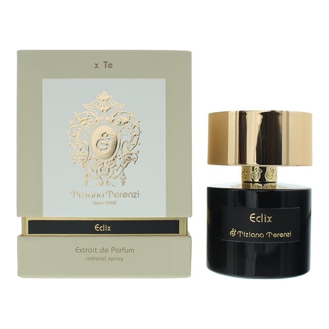 Eclix by Tiziana Terenzi is a floral woody musk fragrance designed for women and men and first introduced in 2017. This scent features top notes of Iris, Almond, Lemon, Tangerine and Tahitian Vanilla. At the heart of this smell are notes of Lemon, violet, Petitgrain and White Lily. Base notes of Eclix are OrrisRoot, Amber, Sandalwood, Musk and Cedar.