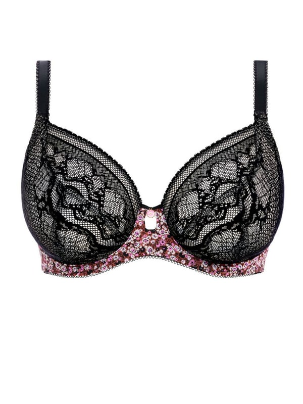 Freya Infinity Fields Underwired Plunge Bra. Low centre front for plunging neckline. This product is recommended for handwash only.