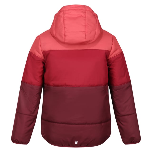 Material: 100% Polyester. Filling: Heavyweight. Design: Contrast, Logo. Fabric Technology: DWR Finish, Heavyweight, Insulating, Thermo-Guard, Weather Resistant. Neckline: Hooded. Inner Zip Guard, Padded. Sleeve-Type: Long-Sleeved. Cuff: Stretch Binding. Hood Features: Elasticated, Grown On Hood. Pockets: 2 Side Pockets, Zip. Fastening: Full Zip. Hem: Stretch Binding. Please Note: Printed Name Label up to Age 8.