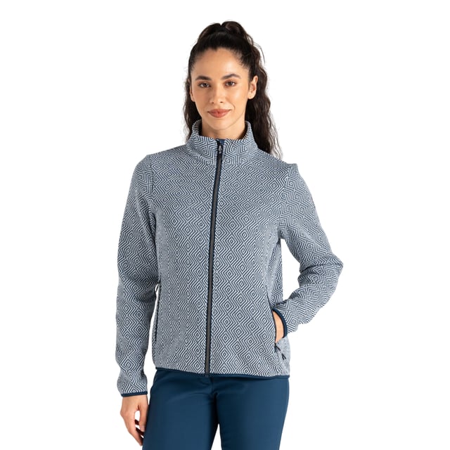 Material: Recycled Polyester. Fabric: Jacquard, Knitted, Stretch. Design: Plain. Hem: Stretch Binding. Chin Guard. Neckline: Funnel Neck. Sleeve-Type: Long-Sleeved. Cuff: Stretch Binding. Pockets: 2 Lower Pockets, Zip. Fastening: Full Zip. 6 UK: 30 in. 8 UK: 32 in. 10 UK: 34 in. 12 UK: 36 in. 14 UK: 38 in. 18 UK: 43 in. 16 UK: 40 in.