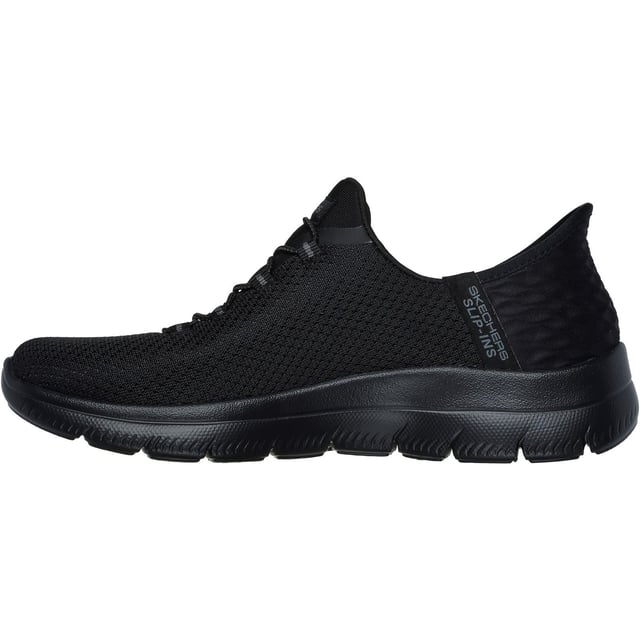Pick up the pace with increased ease-of-wear and platinum comfort wearing Skechers Hands Free Slip-ins: Summits - Diamond Dream. Designed with our exclusive Heel Pillow, a metallic midsole trim and a cushioned Memory Foam comfort insole.
