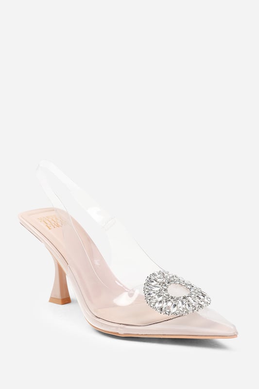 Wide fit perspex sandals on sale