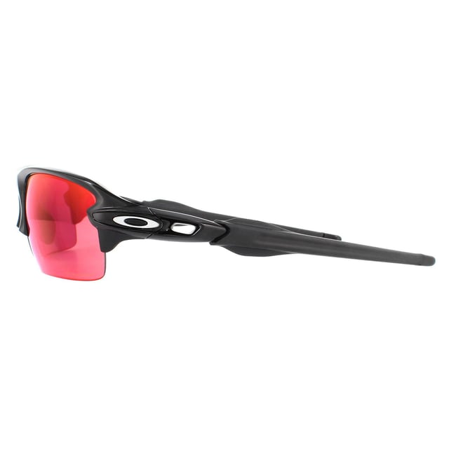 Oakley Sunglasses Flak XS OJ9005-12 Polished Black Prizm Field are a specially designed youth fit with smaller sizing but with the classic Oakley sports collection looks and features. Unobtanium earsocks and nose pads give comfort and grip which especially important for the lives active youths live.