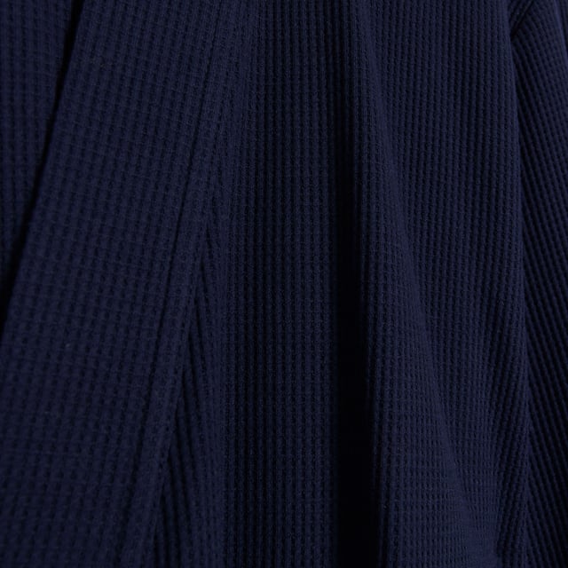 River Island Mens Robe Navy Regular Fit Waffle Texture