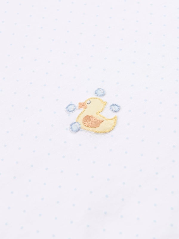Introducing Baby Rubber Ducky Embroidered Receiving Blanket from Magnolia Baby in White, an elegant necessity for your Baby Unisex! Perfect for stylish and comfortable Nursery with key features:  Impeccable Design: Debuts a charming Rubber Ducky embroidery, creating an adorable statement blanket  Unparalleled Comfort: Crafted from best materials, promising ultimate comfort for your baby‚ tranquil slumbers Reinvent Baby Unisex‚ nursery! with this uber-chic Embroidered Receiving Blanket. Order now to impart a luxurious touch to baby‚ nursery!